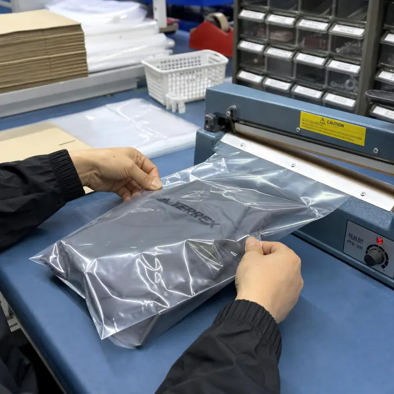 Verpackung und Prep – Produkt wird Amazon-konform in Polybag verpackt